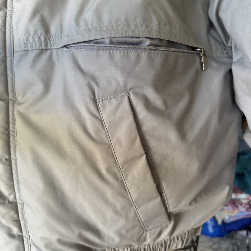 Vintage William Barry Struggle Gear Heavy Bomber Jacket Full Zip Padded Lge Gray - Picture 7 of 12